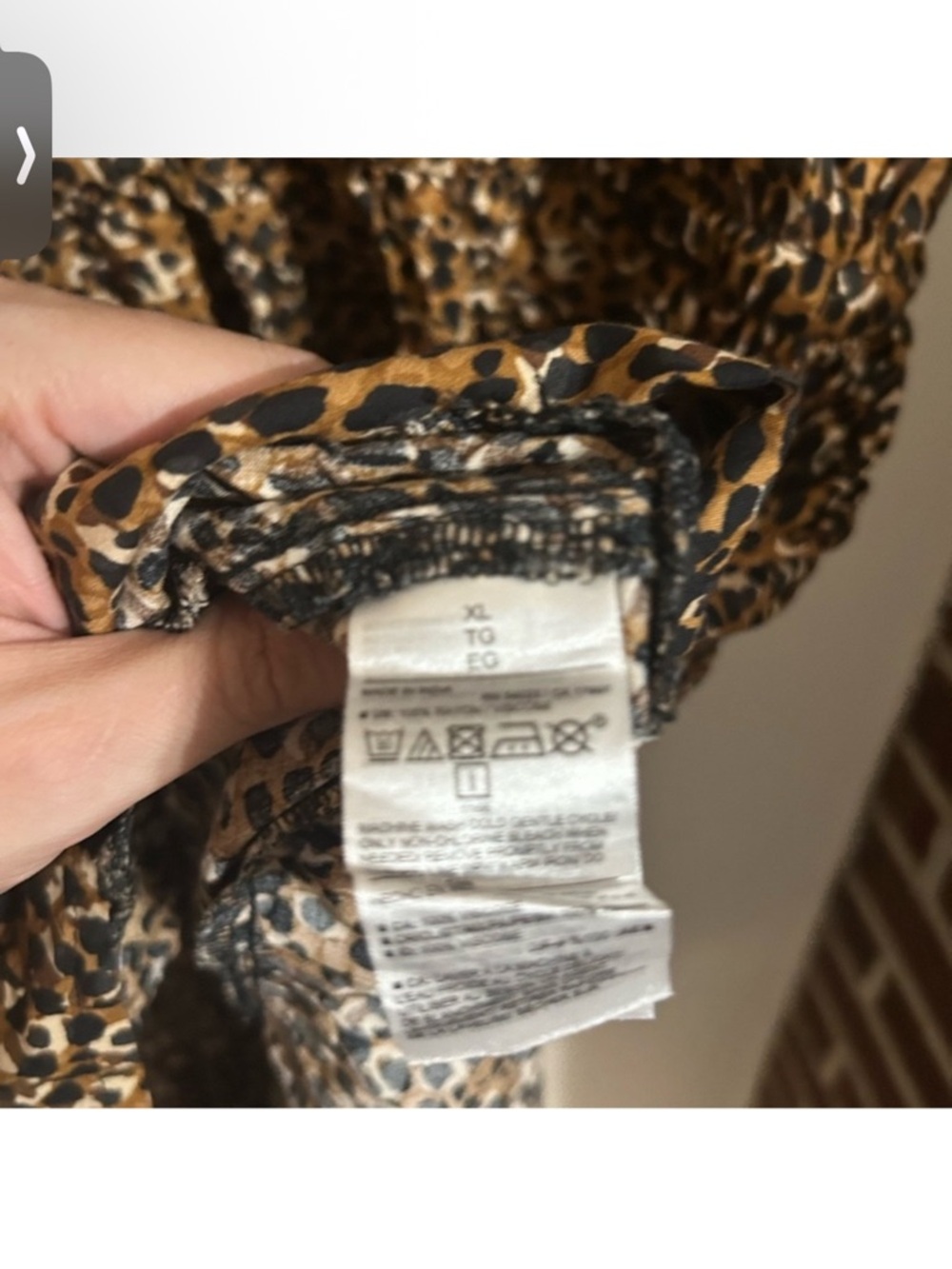 NWT Old Navy Size XL Leopard Print Ruffled V-Neck Dress - Black & Tan - Picture 3 of 5